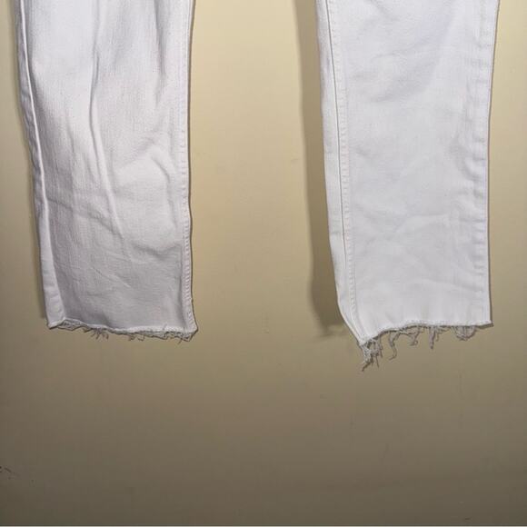 PILCRO AND THE LETTERPRESS ANTHRO White High-Rise Bootcut raw hem Jeans 27 - Picture 4 of 5